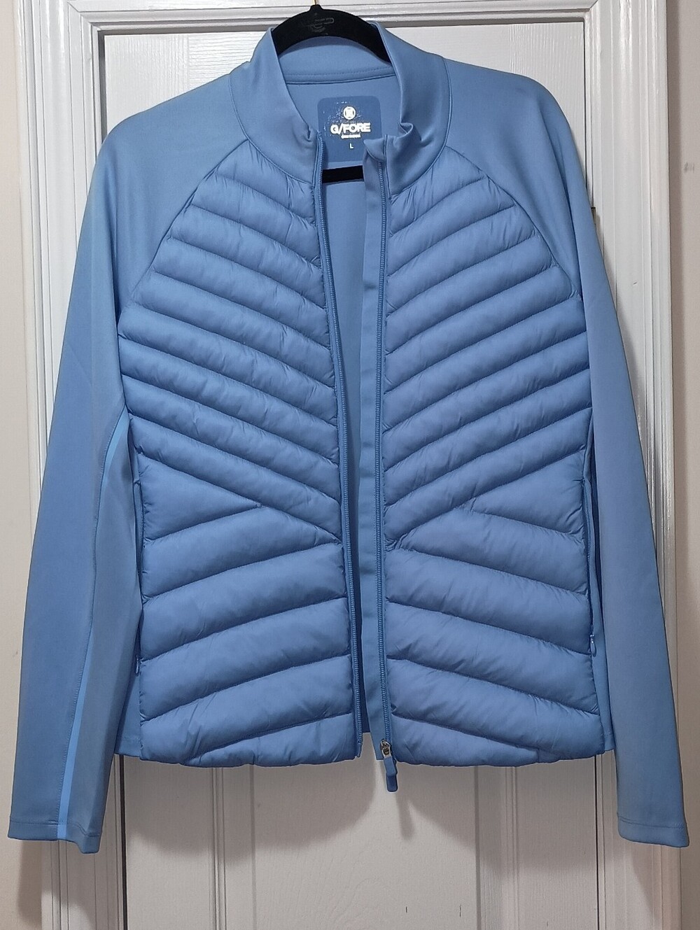 G/FORE Light Blue Quilted Hybrid Jacket Size Large